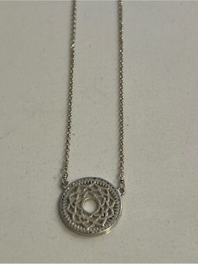 Vintage Dogeared Sterling Silver "Circle of Abundance" Pendant Necklace